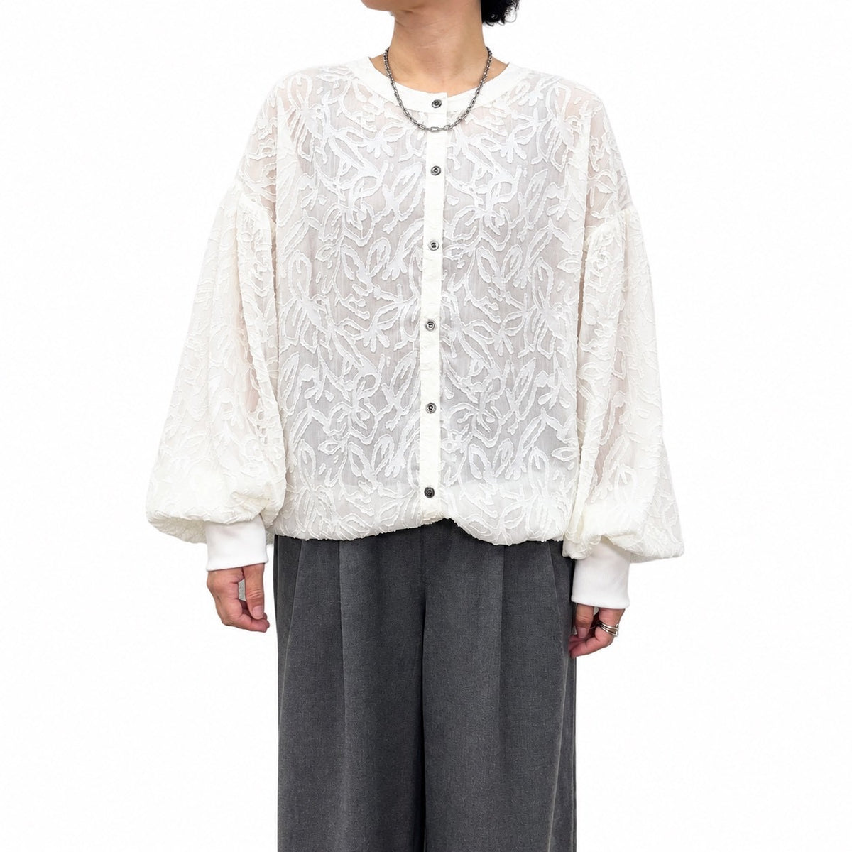 【siro de la bonte| '27 Spring Collection】cut Jacquard 2way shirt R713313/2月上旬から3月中旬発送予定