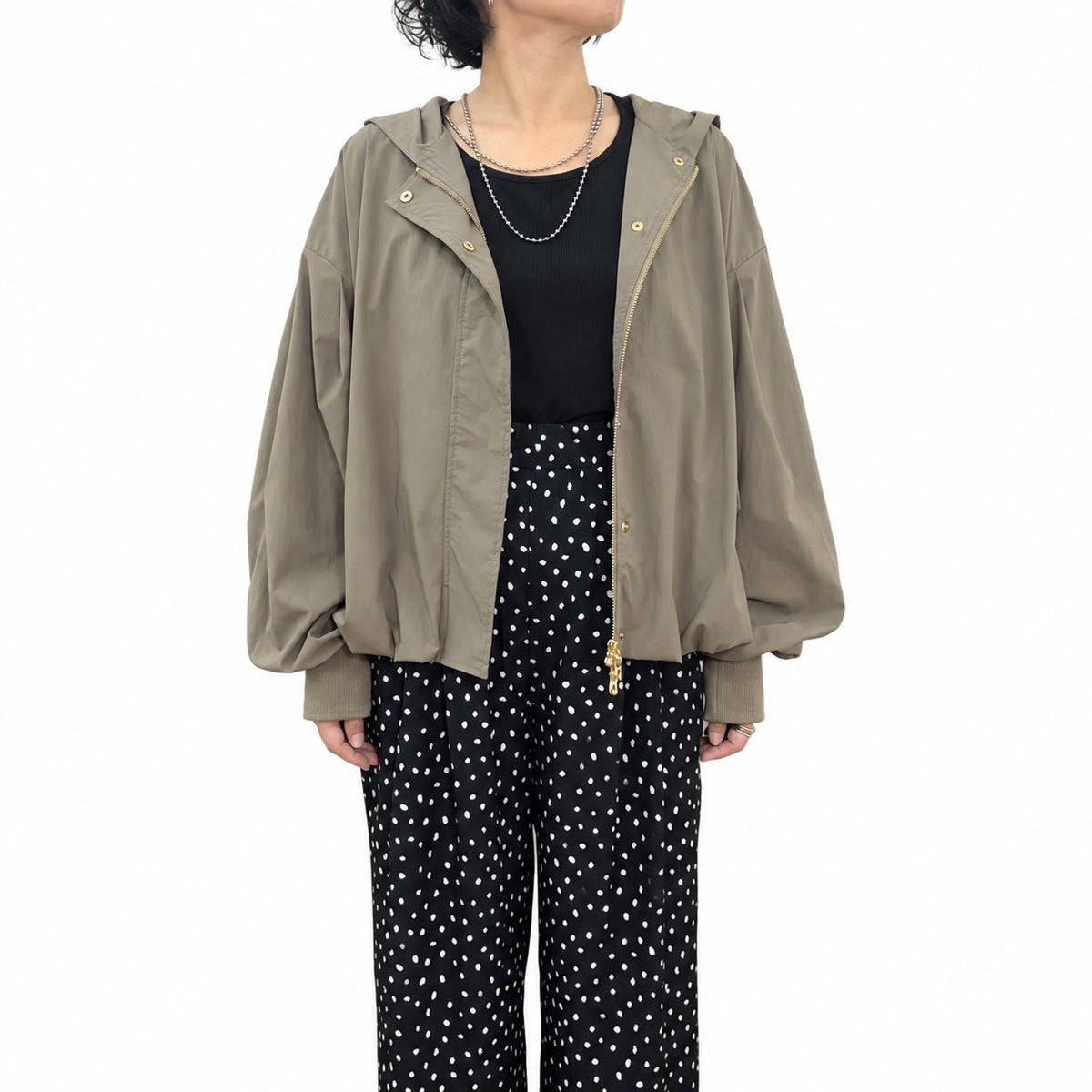 【siro de la bonte| '27 Spring Collection】 light taffeta balloon mountain jacket R713304/2月上旬から2月下旬発送予定