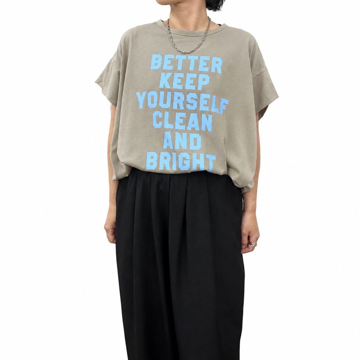 【siro de la bonte| '27 Spring Collection】30/-highgauge cotton message tuck Tshirt R713222/3月下旬から4月中旬発送予定