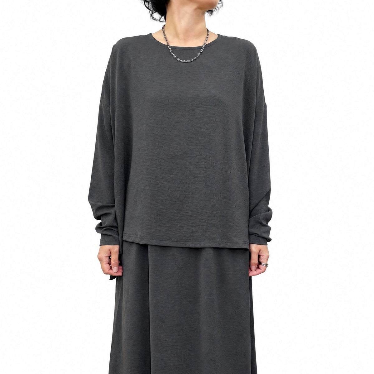 【siro de la bonte| '27 Spring Collection】hightwist smooth wide pullover R713217/3月中旬から4月上旬発送予定