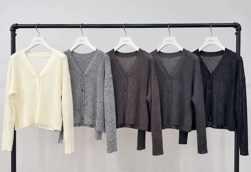 【PRIORITY | '27 Spring Collection】 シアーリブカーデ P71089KR/2月下旬から3月下旬発送予定