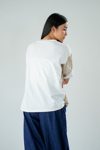 【Lallia Mu】 ファブリックプリントTシャツ 2711538／3月上旬～3月中旬発送予定
