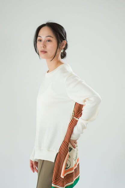 【Lallia Mu】 バックスカーフリブニットソー 2711544／2月上旬～2月中旬発送予定