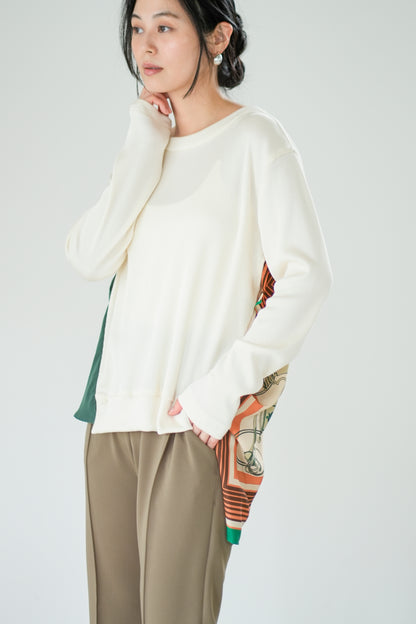 【Lallia Mu】 バックスカーフリブニットソー 2711544／2月上旬～2月中旬発送予定