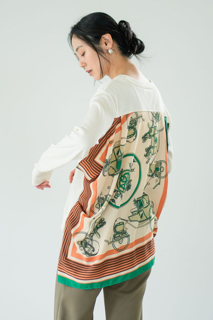 【Lallia Mu】 バックスカーフリブニットソー 2711544／2月上旬～2月中旬発送予定