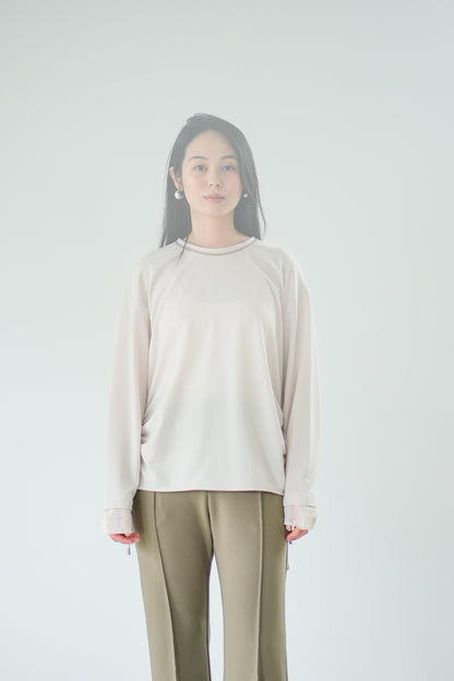 【Lallia Mu】 ジャージーロングスリーブカットソー 2711541／2月上旬～2月中旬発送予定