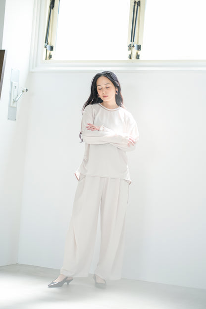 【Lallia Mu】 ジャージーロングスリーブカットソー 2711541／2月上旬～2月中旬発送予定