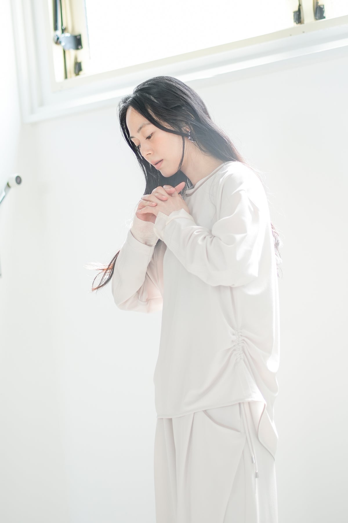 【Lallia Mu】 ジャージーロングスリーブカットソー 2711541／2月上旬～2月中旬発送予定