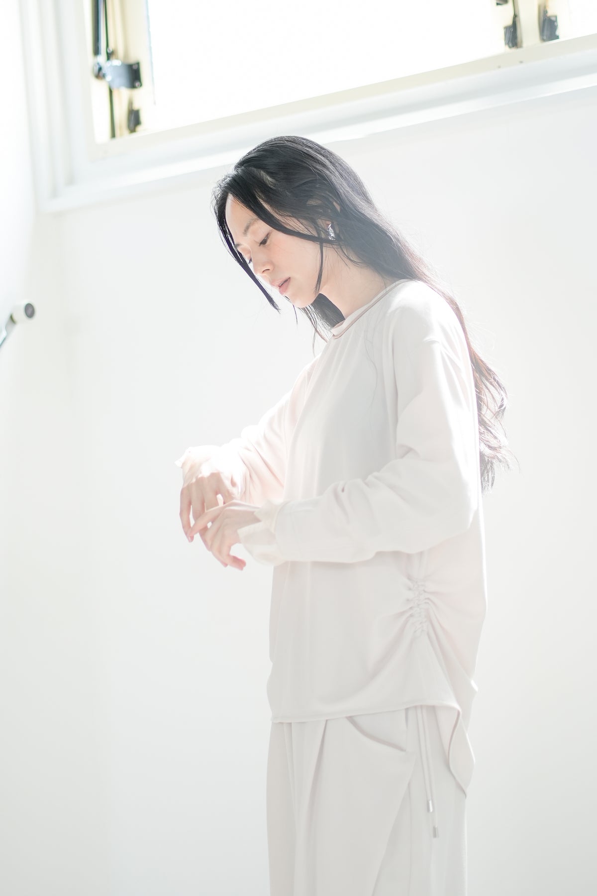 【Lallia Mu】 ジャージーロングスリーブカットソー 2711541／2月上旬～2月中旬発送予定