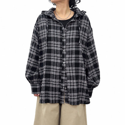 【siro de la bonte| '27 Spring Collection】crinkle check foody shirt R713311／２月上旬から3月中旬発送予定