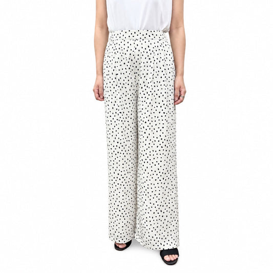 【siro de la bonte| '27 Spring Collection】dalmatian crepe tuck straight pants R713317／３月上旬から3月下旬発送予定