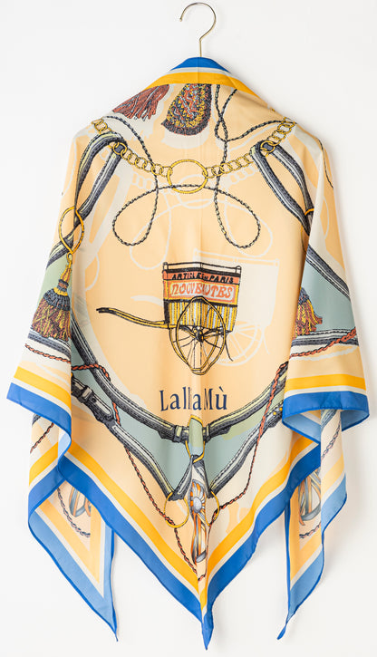 【Lallia Mu】トライアングルスカーフ 2711960／2月上旬～2月中旬発送予定