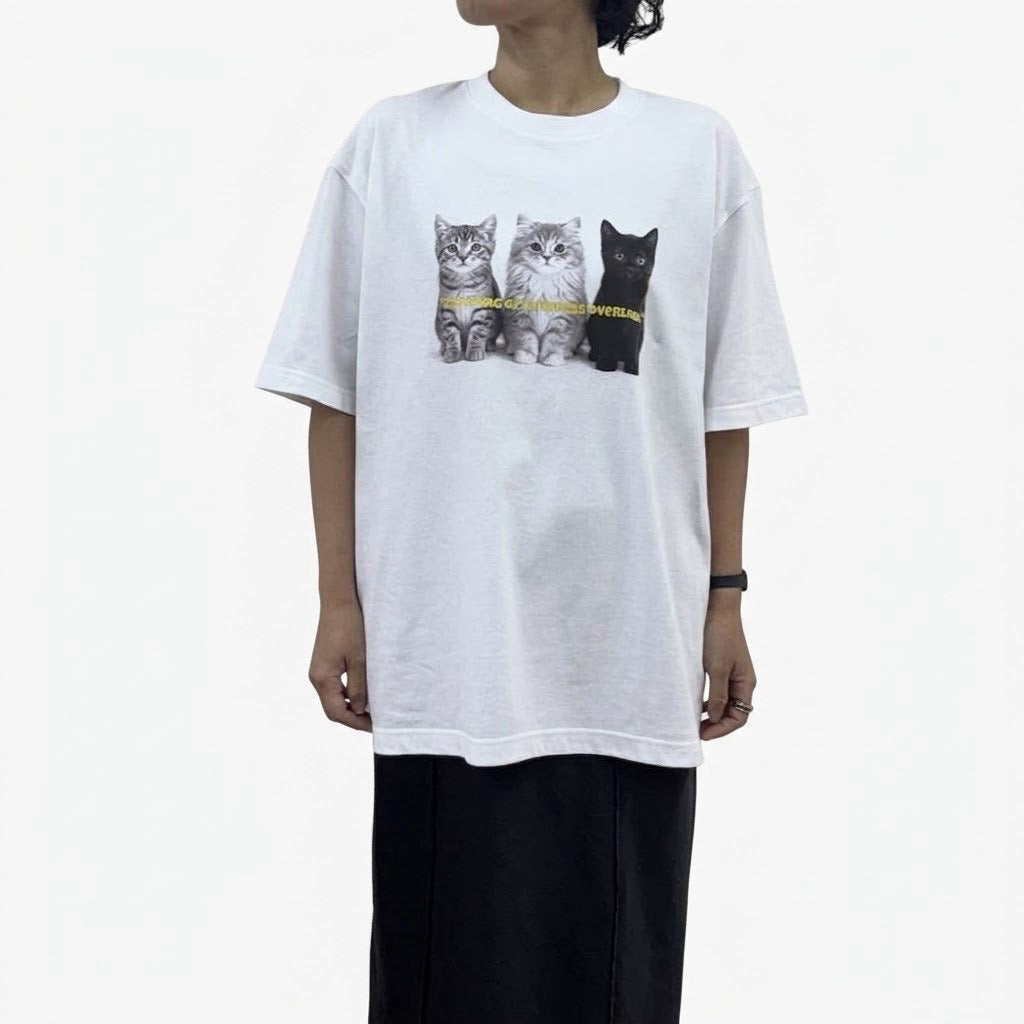 【siro de la bonte| '27 Spring Collection】soft cotton dog or cat Tshirt(ユニセックス） R713227／３月下旬から４月中旬発送予定