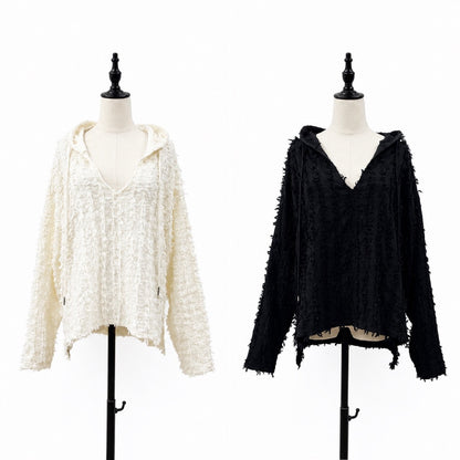【siro de la bonte| '27 Spring Collection】 fringe Jacquard foody pullover R713209／２月上旬から3月上旬発送予定