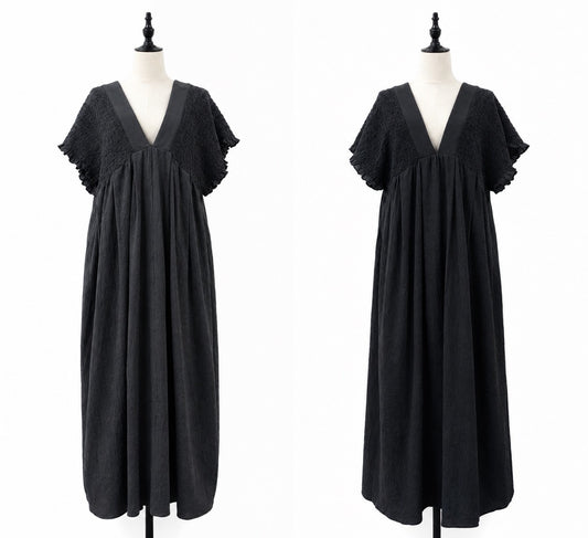 【siro de la bonte| '27 Spring Collection】楊柳 shirring OP R713318／３月上旬から3月下旬発送予定