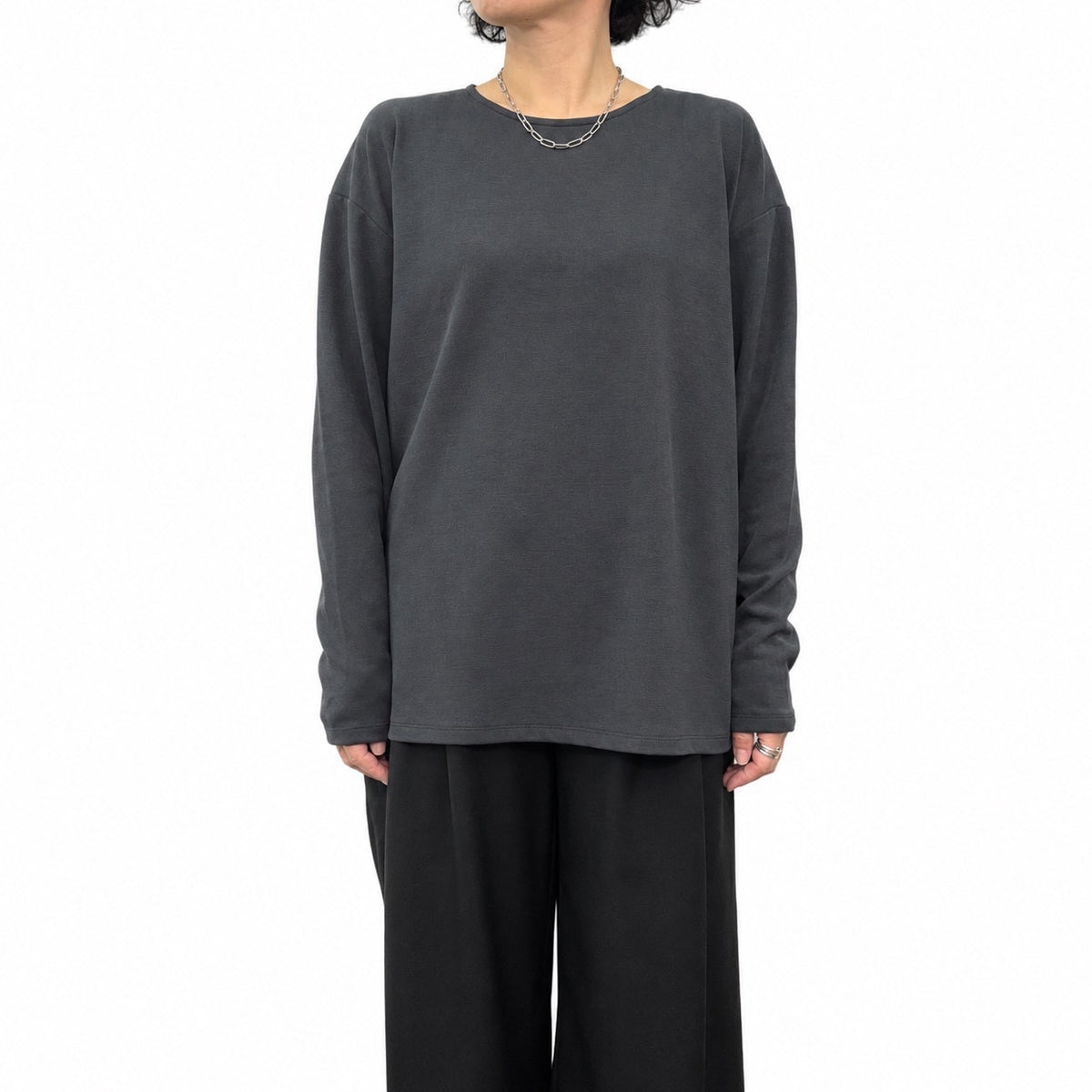【siro de la bonte| '27 Spring Collection】 楊柳lib L/S pullover R713211／２月上旬から3月上旬発送予定