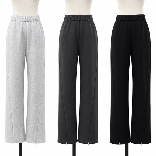 【siro de la bonte| '27 Spring Collection】 stretch doubleface 2way slit tight pants R713204／２月上旬から２月下旬発送予定