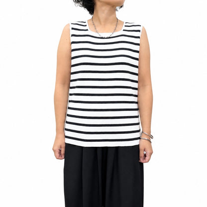 【siro de la bonte| '27 Spring Collection】 30s/2silketcotton 2way kami knit tank R613108／２月上旬から２月下旬発送予定