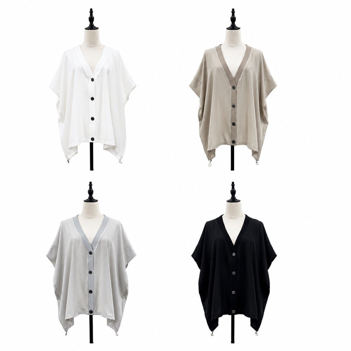 【siro de la bonte| '27 Spring Collection】linen like hightwist tuck sleeve cardigan R713321／３月上旬から3月下旬発送予定