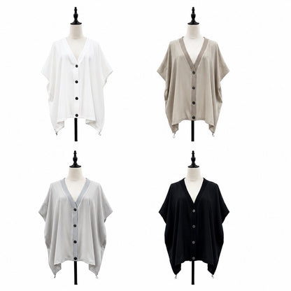 【siro de la bonte| '27 Spring Collection】linen like hightwist tuck sleeve cardigan R713321／３月上旬から3月下旬発送予定