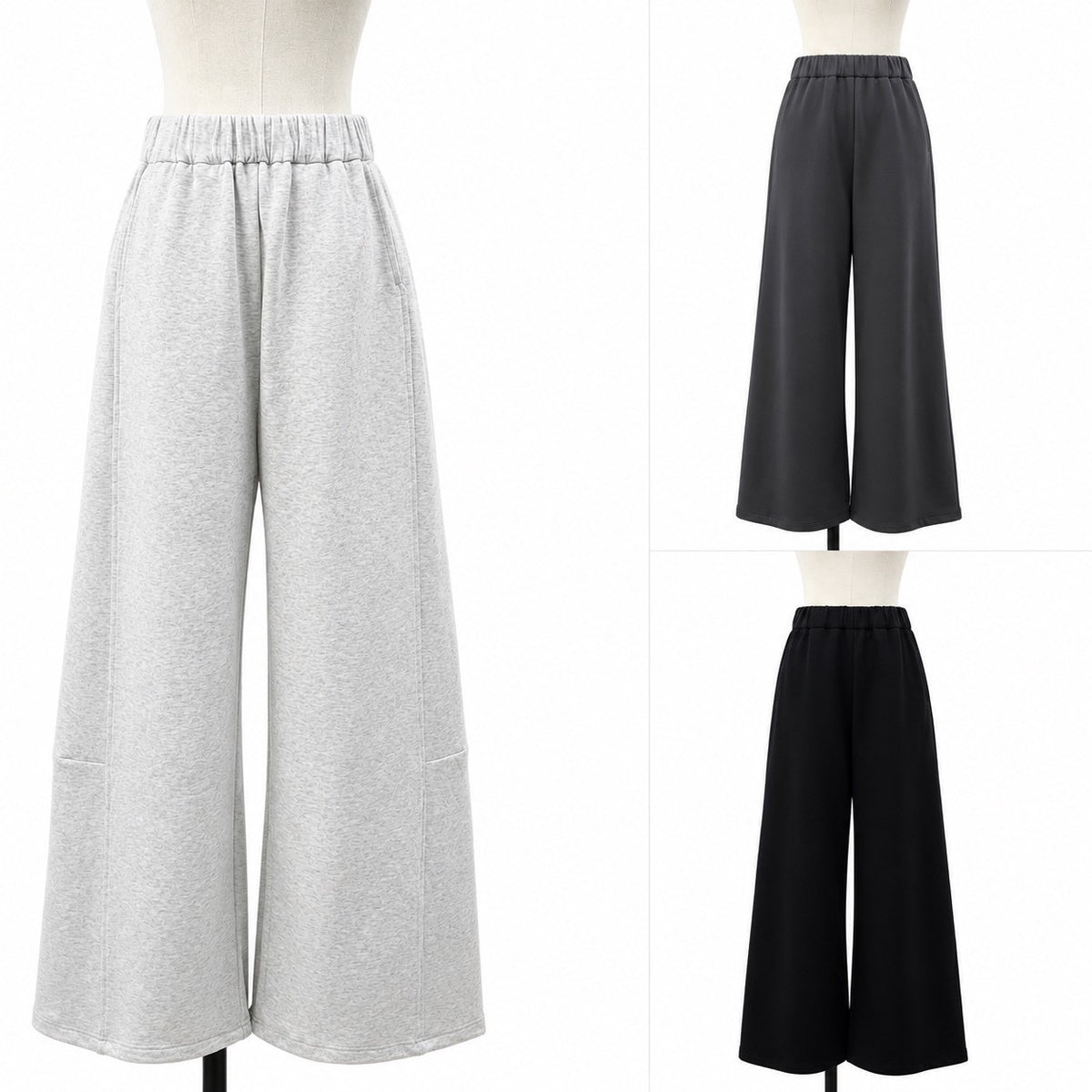 【siro de la bonte| '27 Spring Collection】 stretch doubleface curve pants（ドローコート付き） R713205／２月上旬から２月下旬発送予定
