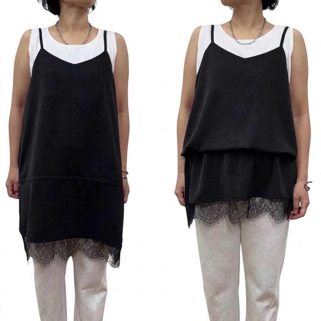 【siro de la bonte| '27 Spring Collection】hightwist smooth 4way lace docking camisole R713218／３月中旬から４月上旬発送予定