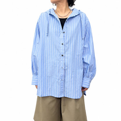 【siro de la bonte| '27 Spring Collection】stripe broad foody shirt R713312／２月上旬から3月中旬発送予定
