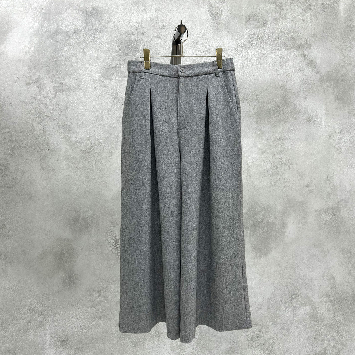 【ayane】 MIX　TWEED　ボックスタックワイドパンツ 897113／12月下旬～1月下旬発送予定