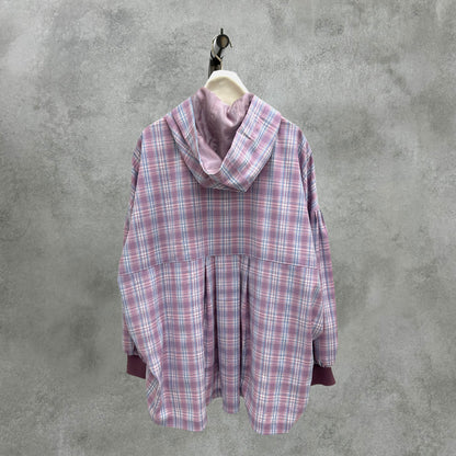 【ayane】 フーディチェックシャツ 897129／12月下旬～1月下旬発送予定