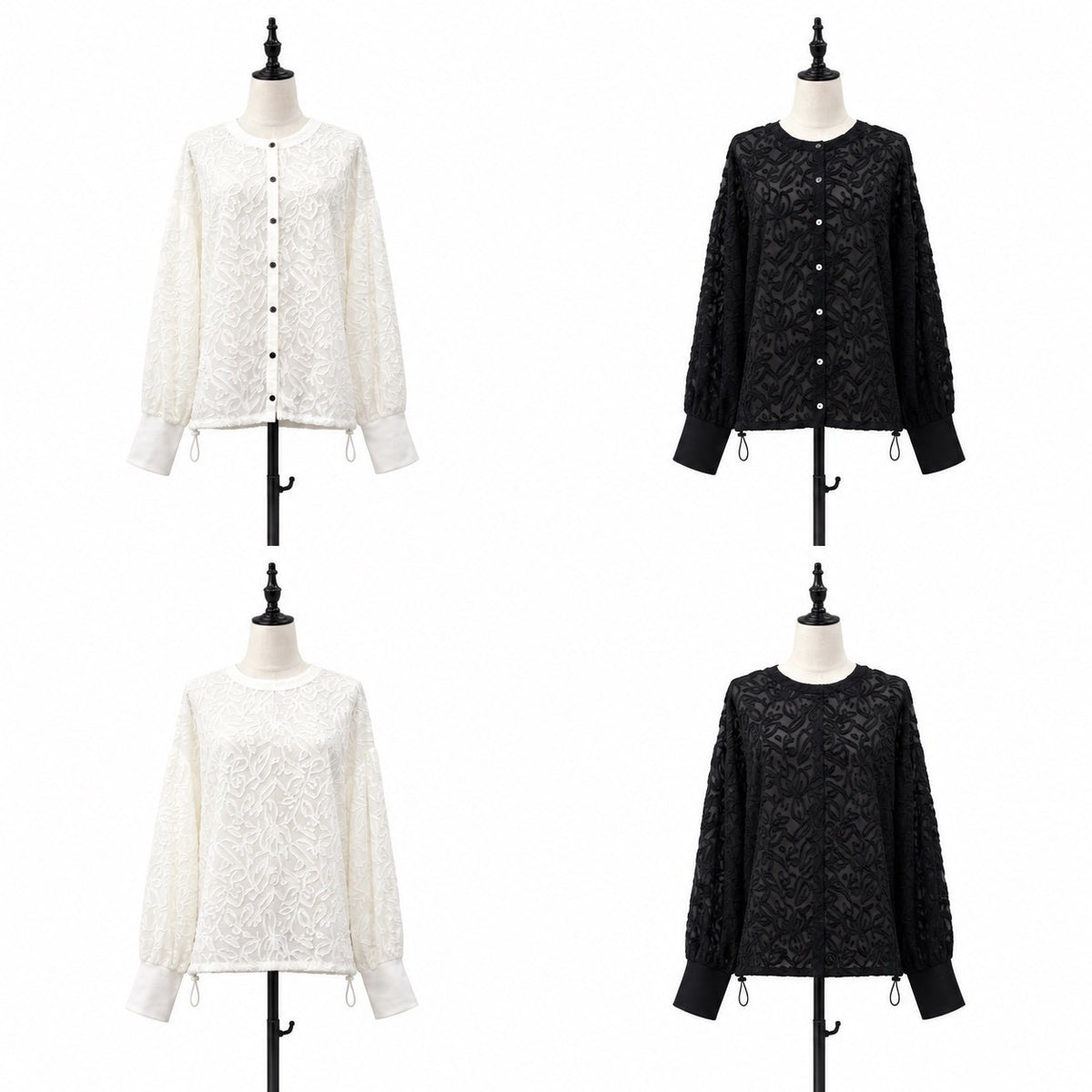 【siro de la bonte| '27 Spring Collection】cut Jacquard 2way shirt R713313／２月上旬から3月中旬発送予定
