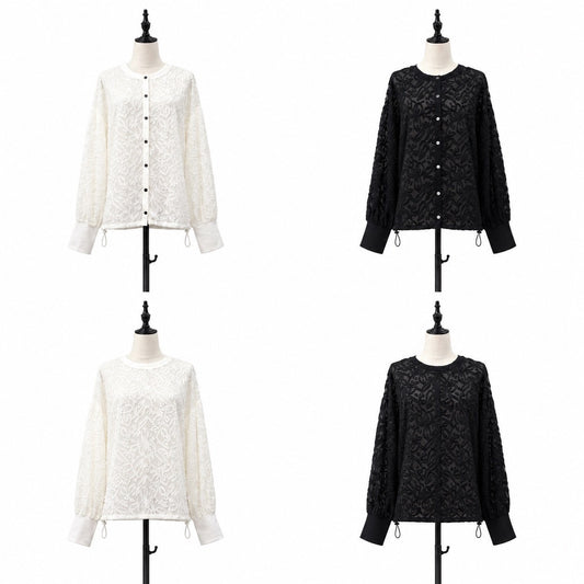 【siro de la bonte| '27 Spring Collection】cut Jacquard 2way shirt R713313／２月上旬から3月中旬発送予定