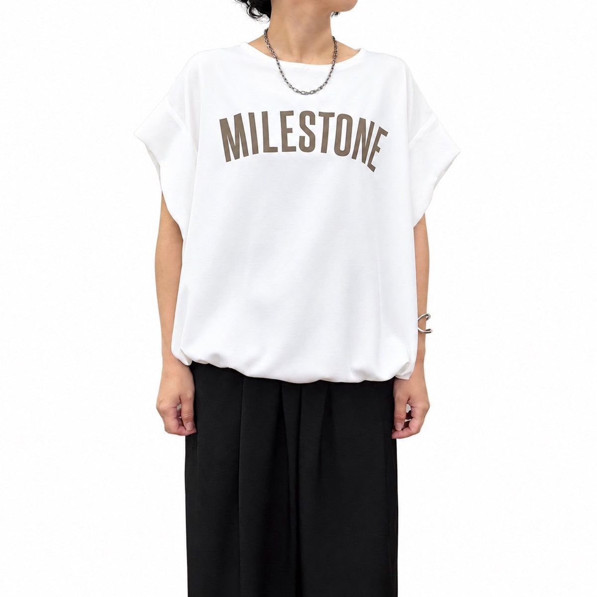 【siro de la bonte| '27 Spring Collection】linen like hightwist MILESTONE tuck pullover R713319／３月上旬から3月下旬発送予定