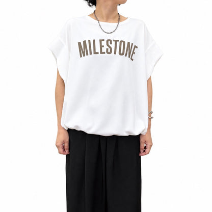 【siro de la bonte| '27 Spring Collection】linen like hightwist MILESTONE tuck pullover R713319／３月上旬から3月下旬発送予定