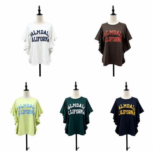 【siro de la bonte| '27 Spring Collection】soft cotton flare sleeve Tshirt R713226／４月中旬発送予定