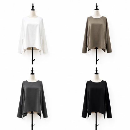 【siro de la bonte| '27 Spring Collection】hightwist smooth wide pullover R713217／３月中旬から４月上旬発送予定