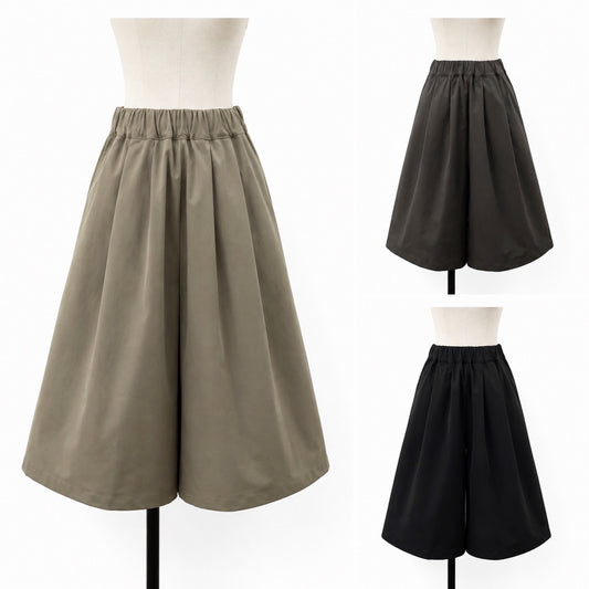 【siro de la bonte| '27 Spring Collection】solid twill short pants R713315／２月上旬から3月中旬発送予定