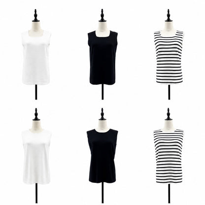 【siro de la bonte| '27 Spring Collection】 30s/2silketcotton 2way kami knit tank R613108／２月上旬から２月下旬発送予定