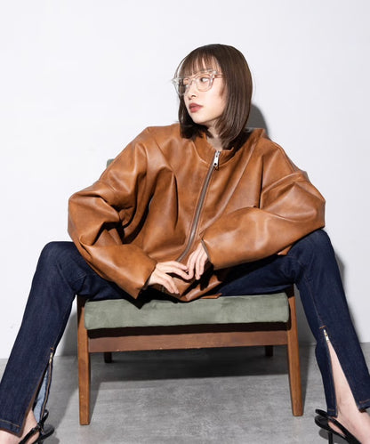 【MARGAUX VINTAGE】レザーライダース　JK-26081