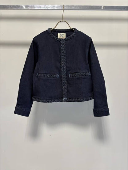 【MARGAUX VINTAGE | '27 Spring Collection】 編みこみデニムジャケット    JK 27009／1月中旬から2月中旬発送予定