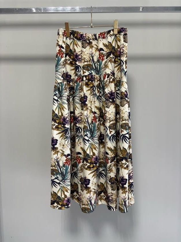 【MARGAUX VINTAGE | '27 Spring Collection】 ボタニカル柄スカート  SK 27012／1月下旬から2月中旬発送予定