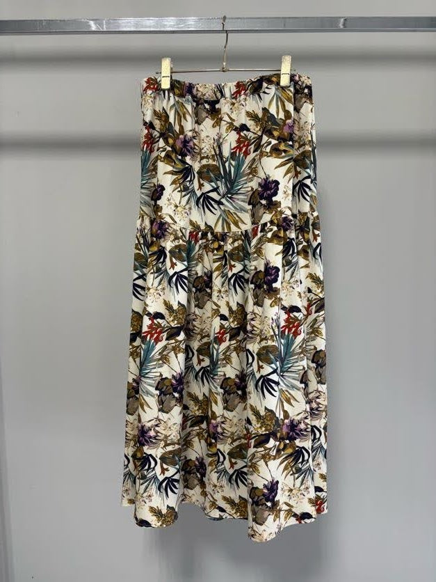 【MARGAUX VINTAGE | '27 Spring Collection】 ボタニカル柄スカート  SK 27012／1月下旬から2月中旬発送予定