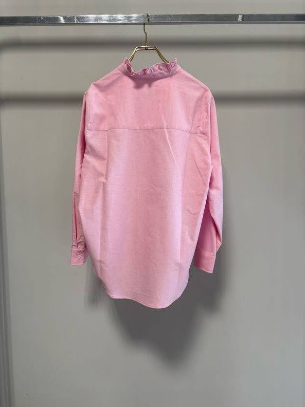 【MARGAUX VINTAGE | '27 Spring Collection】 オックスフォードフリルシャツ   BL 27013／1月中旬から2月中旬発送予定