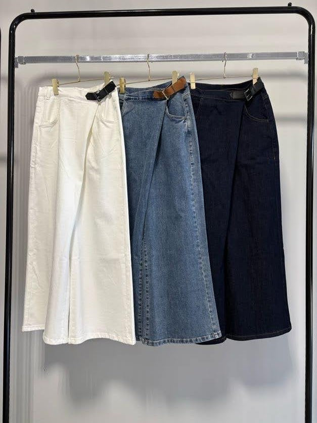 【MARGAUX VINTAGE | '27 Spring Collection】 バックルデニムパンツ   PT 27015／1月中旬から2月中旬発送予定