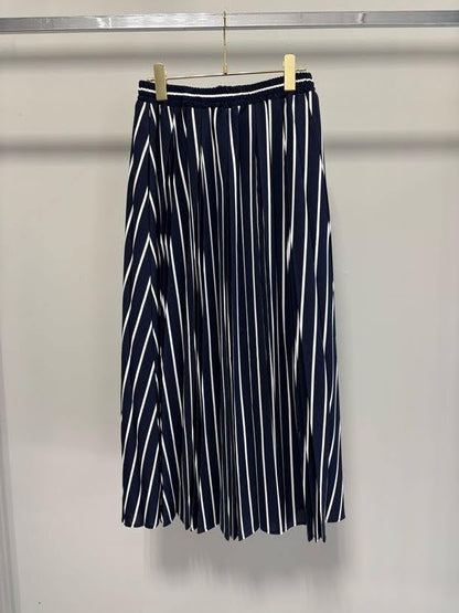 【MARGAUX VINTAGE | '27 Spring Collection】 ストライププリーツスカート   SK 27026／2月上旬から3月上旬発送予定