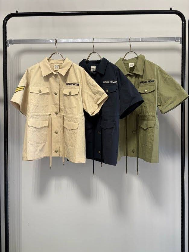 【MARGAUX VINTAGE | '27 Spring Collection】 サファリジャケット  JK 27027／2月上旬から3月上旬発送予定