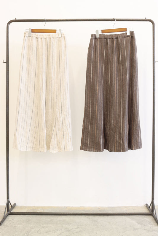 【LE MELANGE| '27 Spring Collection】40HERRINGBONE STRIPEスカート 8713301／２月下旬から３月中旬発送予定