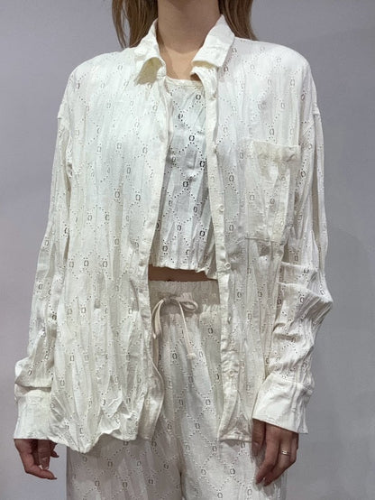 【PRIORITY | Pre-Order '27 Spring Collection】クリンクルレースシャツ P71004JT／1月中旬より発送予定