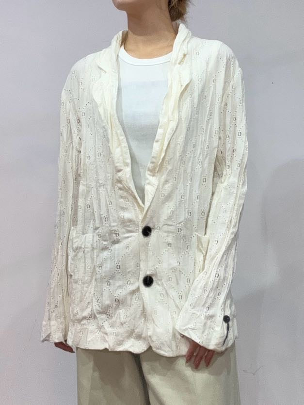 【PRIORITY | Pre-Order '27 Spring Collection】クリンクルレースジャケット P71010JT／1月中旬より発送予定