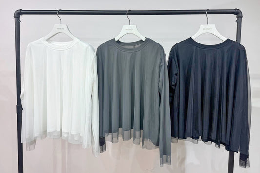 【PRIORITY | Pre-Order '27 Spring Collection】チュールフレアトップス P71055HW／1月末より発送予定