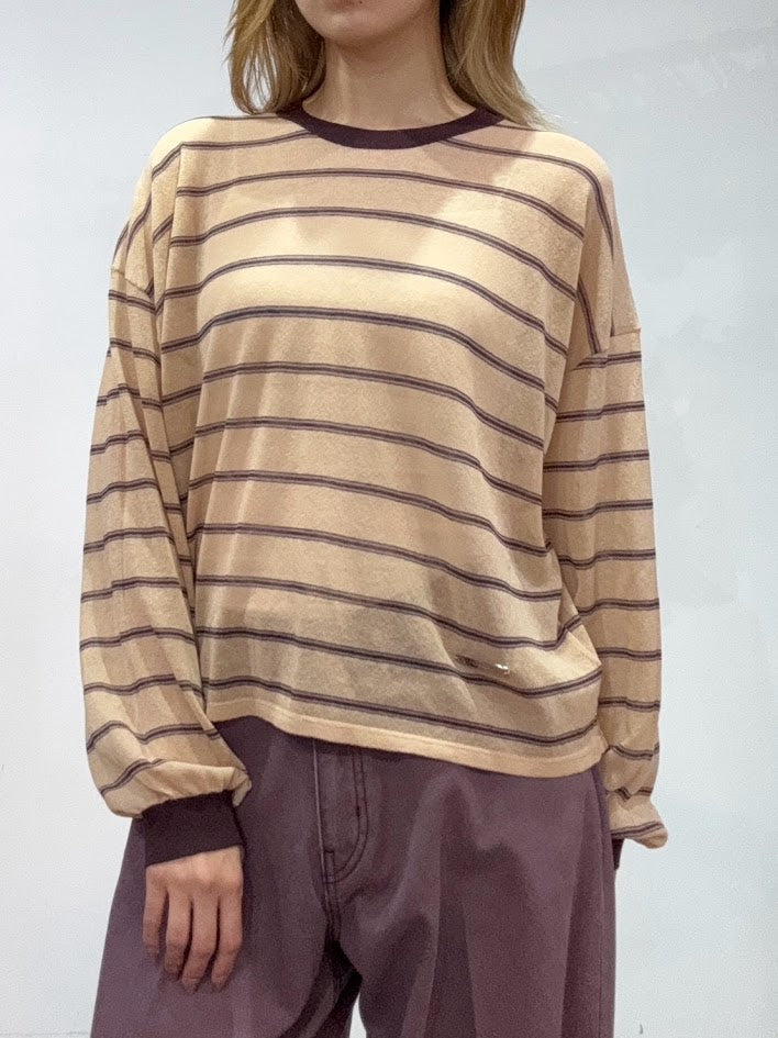 【PRIORITY | Pre-Order '27 Spring Collection】レトロボーダーニット P71074KR／2月末より発送予定